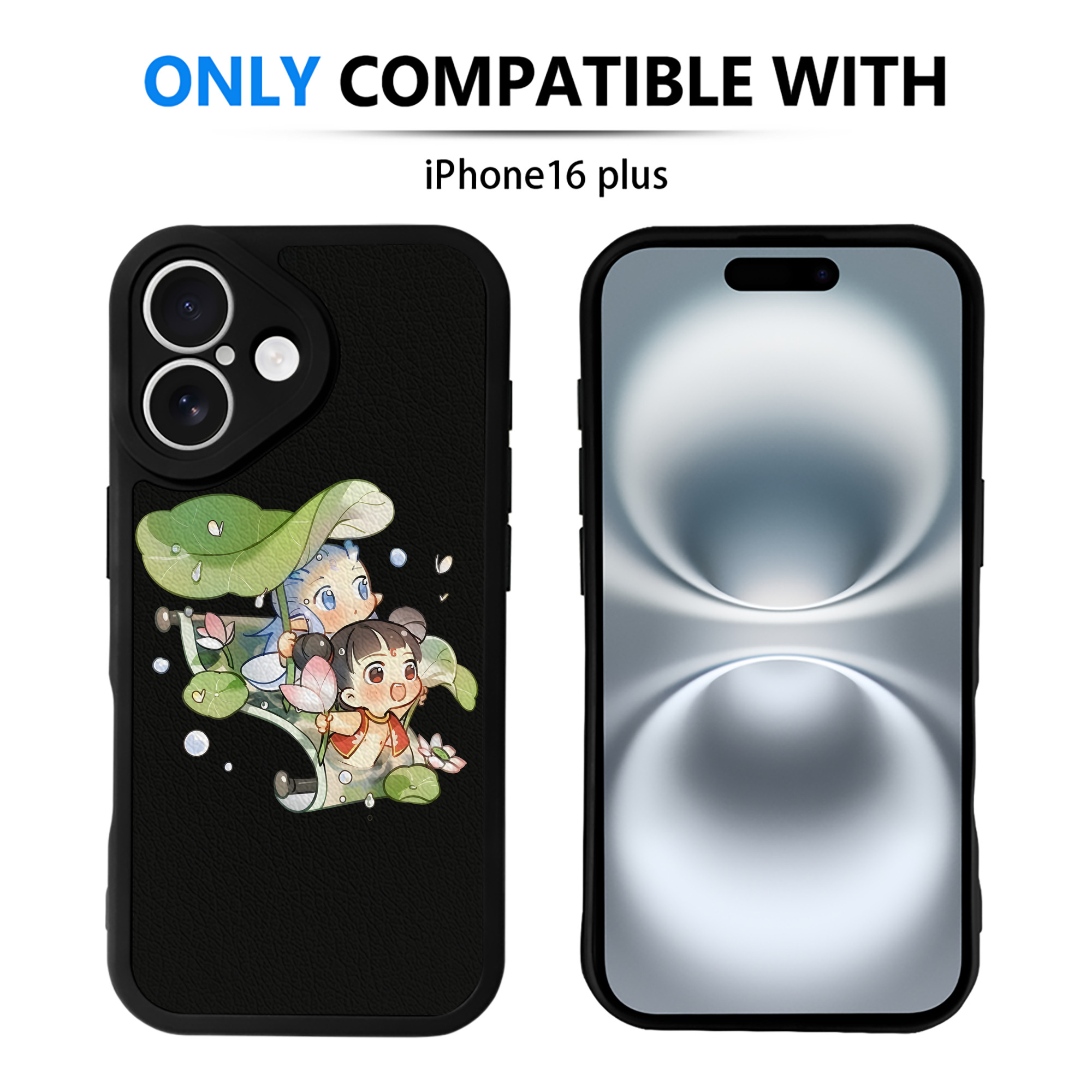 （画像用） Ne Zha 2 ナタ 魔童の大暴れ 【iPhone 16シリーズ対応】シリコンスマホケース（レザー調） 材質：シリコン